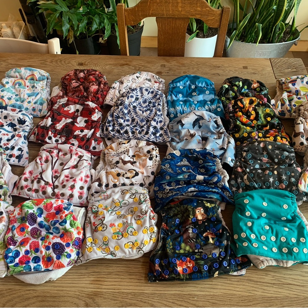 Thirsties stay dry natural all in one diapers SDNAIO, in great used condition